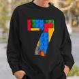 7 Years Old Blocks Building Master Builder 7Th Birthday Kid Sweatshirt Gifts for Him