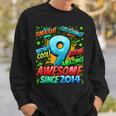 9Th Birthday Comic Style Awesome Since 2014 9 Year Old Boy Sweatshirt Gifts for Him