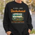 A Girl Her Dachshund And Her Camper Weiner Camping Gift For Womens Sweatshirt Gifts for Him