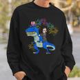 Abe Lincoln Riding A DinosaurRex 4Th Of July Boys Sweatshirt Gifts for Him
