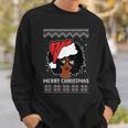 African American Woman Ugly Christmas Sweater Pajama Sweatshirt Gifts for Him