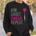 Aim Shoot Swear Repeat - Darts Sweatshirt Gifts for Him