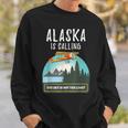 Alaska Mountain Retro Vintage Plane Bush Flying Pilot Sweatshirt Gifts for Him