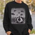 Alien Ufo Racoon Meme Funny UFO Funny Gifts Sweatshirt Gifts for Him
