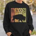 American Bison Periodic Table Elements Buffalo Retro Sweatshirt Gifts for Him