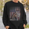 American Flag Best Ragamuffin Dad Ever Cat Dad Sweatshirt Gifts for Him