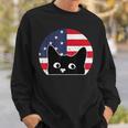 American Flag Cat 4Th Of July Kitten Patriotic Pet Lover Sweatshirt Gifts for Him