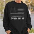 American Flag Cuney Texas Usa Patriotic Souvenir Sweatshirt Gifts for Him
