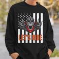 American Flag Skeleton Biker Motorcycle - Design On Back Biker Funny Gifts Sweatshirt Gifts for Him