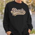 Angels Name Vintage Retro Baseball Lovers Baseball Fans Baseball Funny Gifts Sweatshirt Gifts for Him