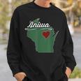 Aniwa Wisconsin Wi Usa City State Souvenir Sweatshirt Gifts for Him