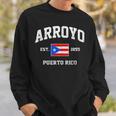 Arroyo Puerto Rico Vintage Boricua Flag Athletic Style Sweatshirt Gifts for Him