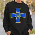 Ato Cross Tryzub Ukraine Army Emblem Flag President Zelensky Sweatshirt Gifts for Him