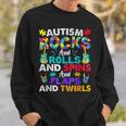 Autism Rocks And Rolls Autism Awareness Month Sweatshirt Gifts for Him