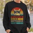 Awesome Since September 2007 16Th Birthday Cat Lover Sweatshirt Gifts for Him