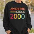 Awesome Since 2000 23Th Birthday Retro Vintage Sweatshirt Gifts for Him