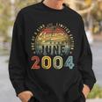 Awesome Since June 2004 Vintage 19Th Birthday Party Retro Sweatshirt Gifts for Him
