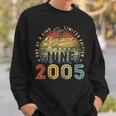 Awesome Since June 2005 Vintage 18Th Birthday Party Retro Sweatshirt Gifts for Him
