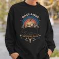 Badlands National Park South Dakota Camping Hiking Vintage Sweatshirt Gifts for Him