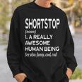 Baseball Player Definition Funny Shortstop Short Stop Sweatshirt Gifts for Him