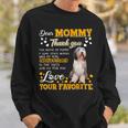 Bearded Collie Dear Mommy Thank You For Being My Mommy Sweatshirt Gifts for Him