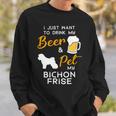 Beer Bichon Frise Dog Beer Lover Owner Christmas Birthday Gift Sweatshirt Gifts for Him