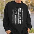 Best Cat Dad Ever American Flag Daddy Fathers Day Vintage Sweatshirt Gifts for Him