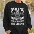 Biker Grandpa Paps The Man Myth The Legend Motorcycle Sweatshirt Gifts for Him