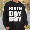 Birthday Boy Baseball Batter Catcher Pitcher Baseball Theme Sweatshirt Gifts for Him