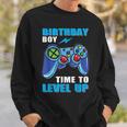 Birthday Boy Time To Level Up Video Game Boys Sweatshirt Gifts for Him