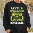 Birthday Boy Video Game Level 8 Unlocked Awesome Since 2015 Sweatshirt Gifts for Him