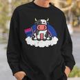 Bisexual Flag Cow Lgbt Bi Pride Stuff Farmer Animal Sweatshirt Gifts for Him