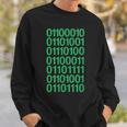 Bitcoin In Binary Code Computer Programming Sweatshirt Gifts for Him