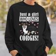 Black Tricolor Corgi Sweatshirt Gifts for Him