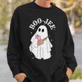 Boo-Jee Spooky Season Cute Ghost Halloween Costume Boujee Sweatshirt Gifts for Him