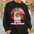 Boston Terrier Happy Halloween Costume Ghost Sweatshirt Gifts for Him