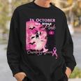 Breast Cancer Awareness In October We Wear Pink Halloween Sweatshirt Gifts for Him
