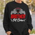 Brother Pit Crew Birthday Party Race Car Lover Racing Family Sweatshirt Gifts for Him