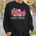 Bunny Cow Truck Animal Farming Lover Farmer Happy Easter Day Sweatshirt Gifts for Him