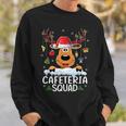 Cafeteria Squad Reindeer Santa Hat Christmas Family Sweatshirt Gifts for Him