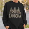 Cambodia Angkor Wat Khmer Historical Temple Sweatshirt Gifts for Him