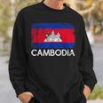 Cambodian Flag Vintage Made In Cambodia Sweatshirt Gifts for Him