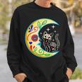 Cat & Moon Sugar Skull Dia De Los Muertos Day Of The Dead Sweatshirt Gifts for Him