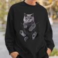 Cat Lovers British Shorthair In Pocket Kitten Sweatshirt Gifts for Him