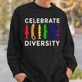 'Celebrate Diversity' Bisexual Feminist Lesbian Pride Sweatshirt Gifts for Him