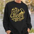 Cheer Mimi Biggest Fan Cheerleader Black Yellow Gold Pom Pom Sweatshirt Gifts for Him