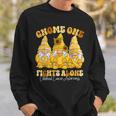 Childhood Cancer Awareness Month Gold Ribbon Gnomies Sweatshirt Gifts for Him
