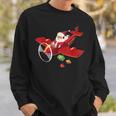 Christmas Santa Claus Pilot Flying Airplane Sweatshirt Gifts for Him