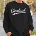 Cleveland Oh Vintage Baseball Sports Script Baseball Funny Gifts Sweatshirt Gifts for Him
