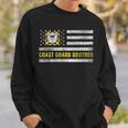 Coast Guard Brother With American Flag Gift For Veteran Day Veteran Funny Gifts Sweatshirt Gifts for Him